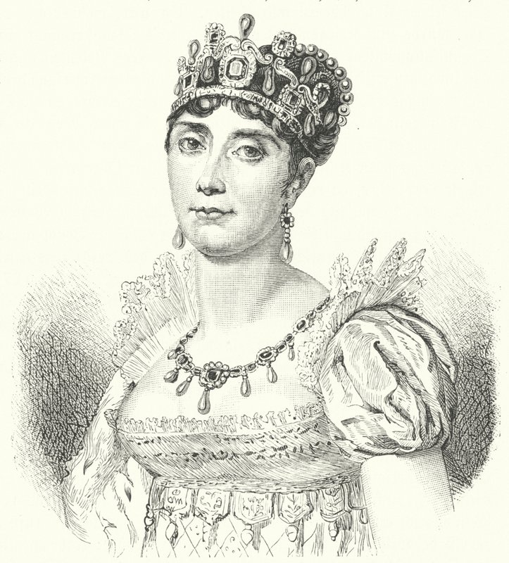Josephine de Beauharnais, første kone til Napoleon I (gravering) av German School