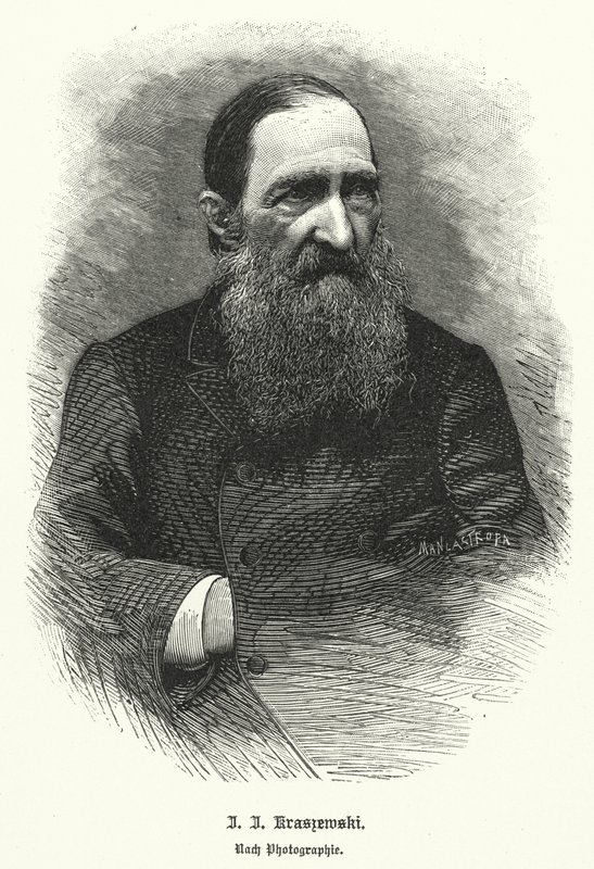 Jozef Ignacy Kraszewski , polsk historiker og romanforfatter (litho) av German School