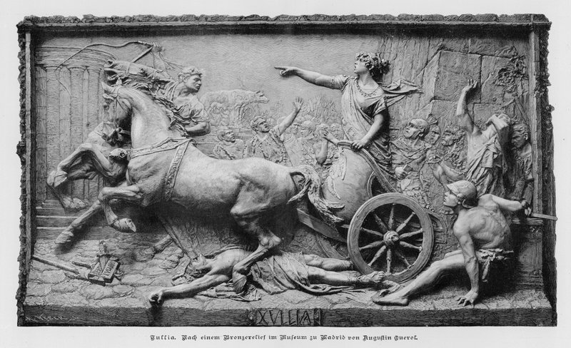 Julia, bronserelieff av den spanske billedhuggeren Agustin Querol Subirats (gravering) av German School