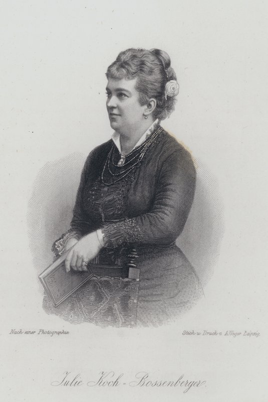 Julie Koch-Bossenberger , tysk operasanger og skuespillerinne (gravering) av German School