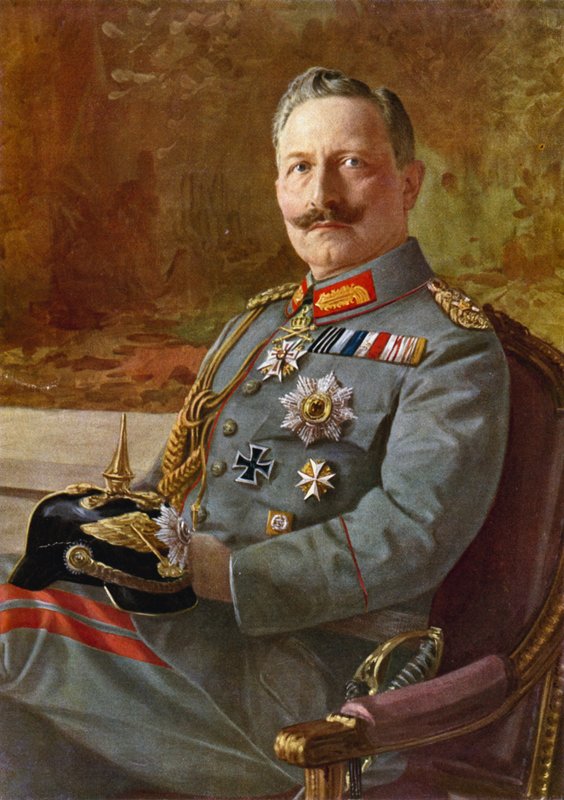 Keiser Wilhelm II (fargelitografi) av German School