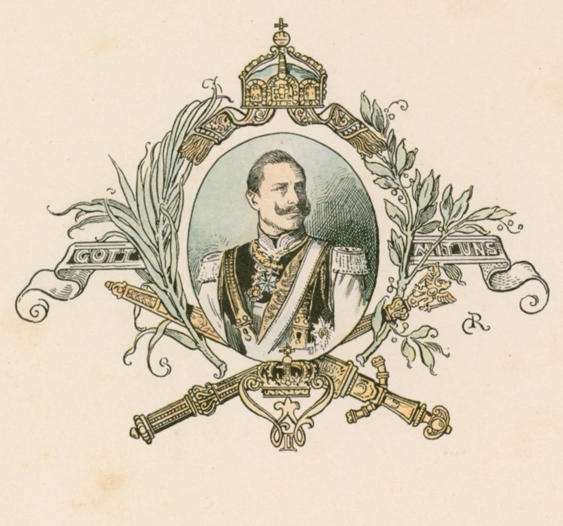 Kaiser Wilhelm II, tysk keiser og konge av Preussen (1859-1941) av German School