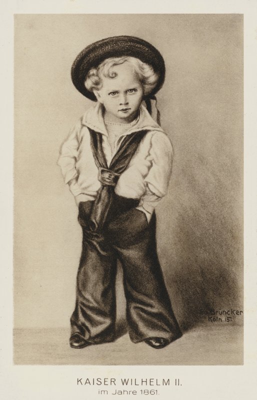 Kaiser Wilhelm II av Tyskland som et lite barn av German School