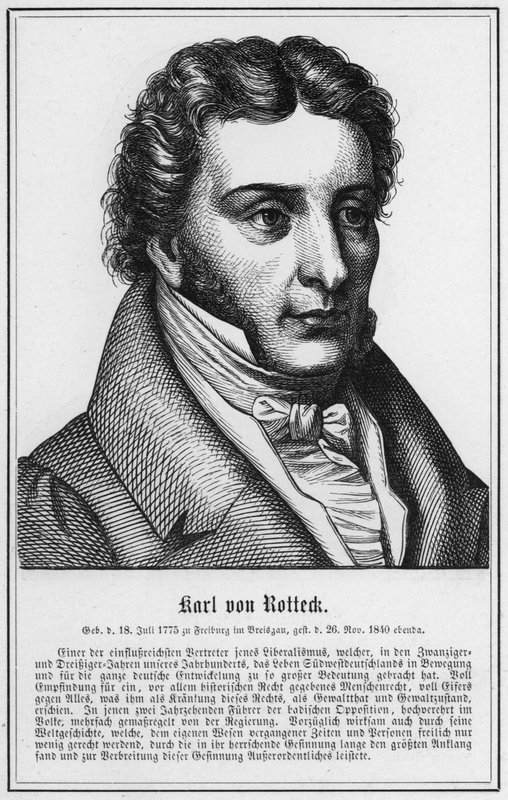 Karl von Rotteck (gravering) av German School