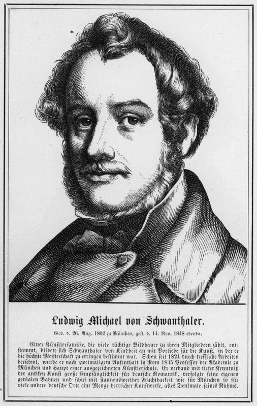 Ludwig Michael von Schwanthaler (gravering) av German School