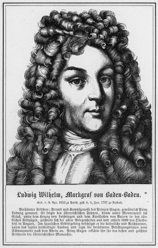 Ludwig Wilhelm, markgreve av Baden-Baden (gravering) av German School