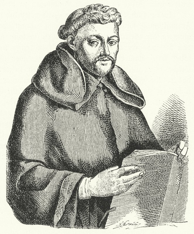 Luis de Leon , spansk lyrisk poet (gravering) av German School