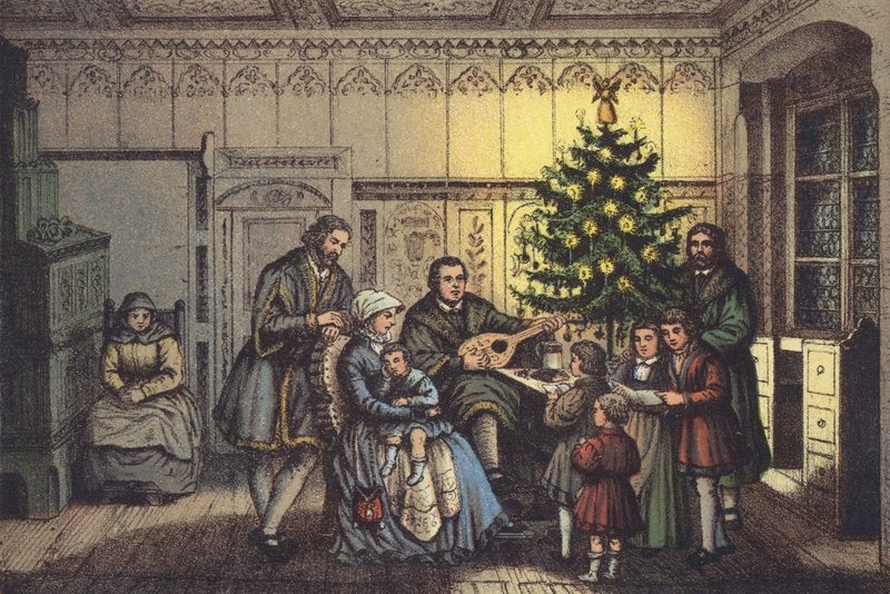 Luther i julen, i hans familiekrets av German School