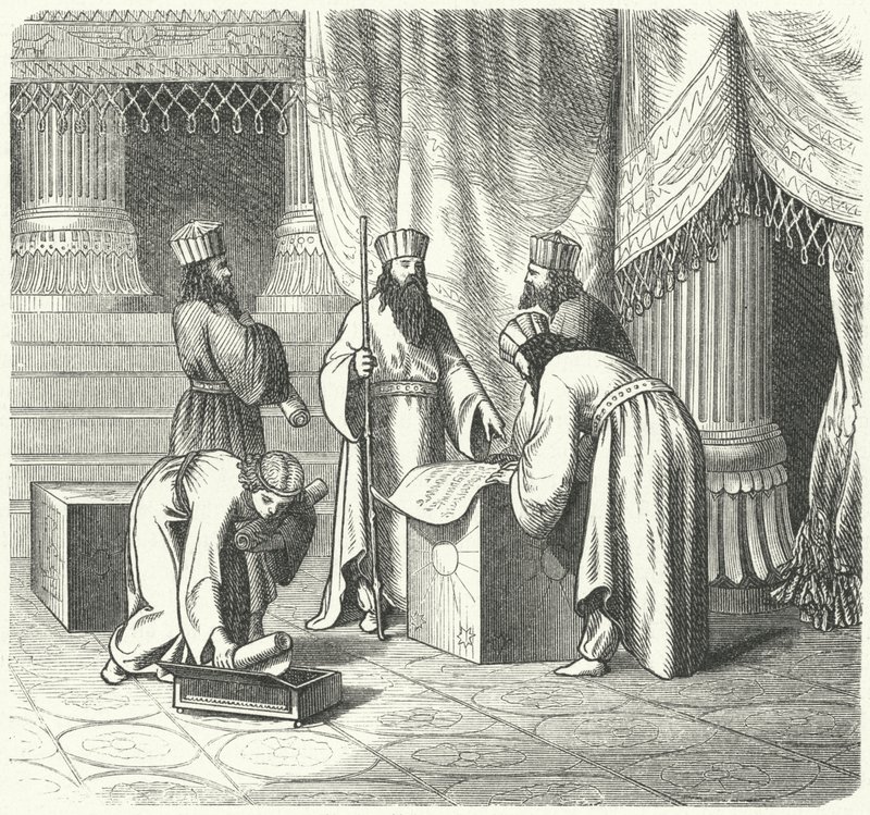 Magi, persiske zoroastriske prester (gravering) av German School