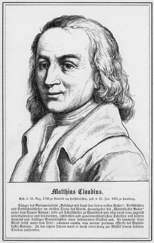 Matthias Claudius (gravering) av German School