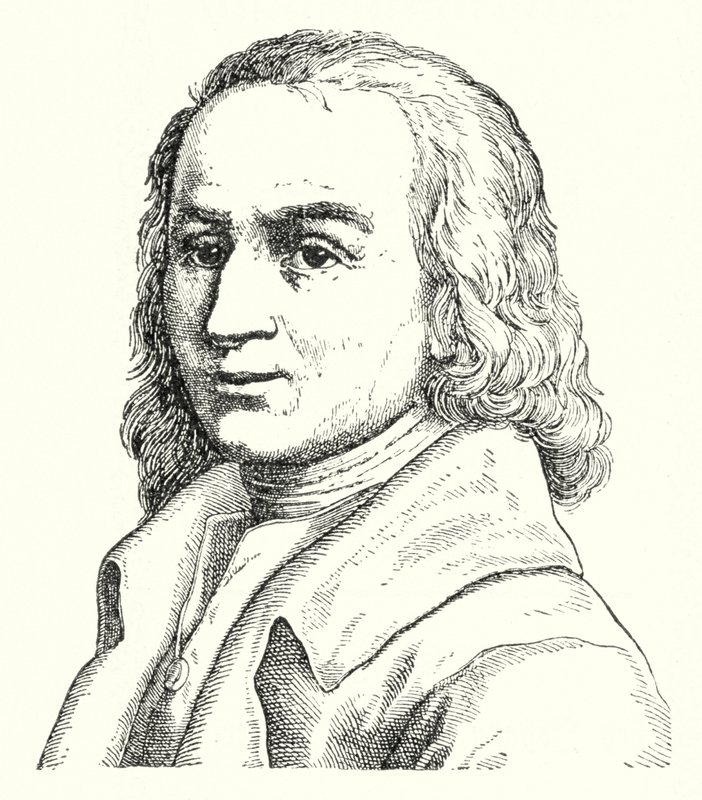 Matthias Claudius , tysk poet og journalist (gravering) av German School