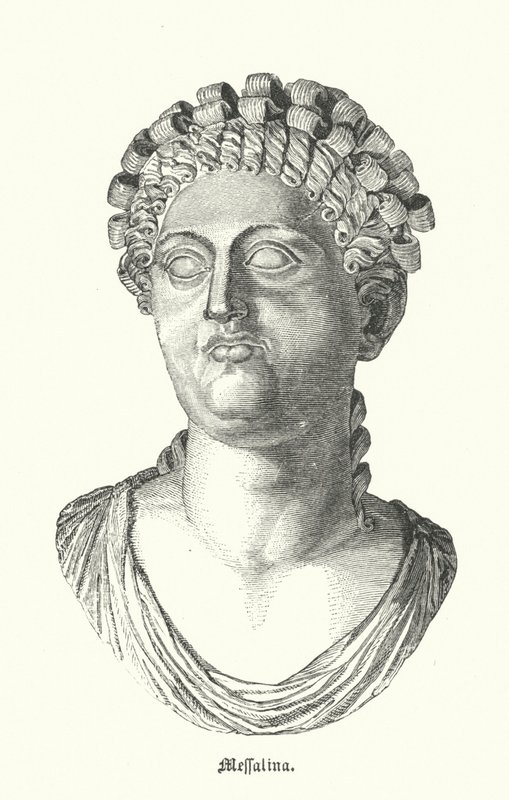 Messalina, tredje kone til den romerske keiseren Claudius (gravering) av German School