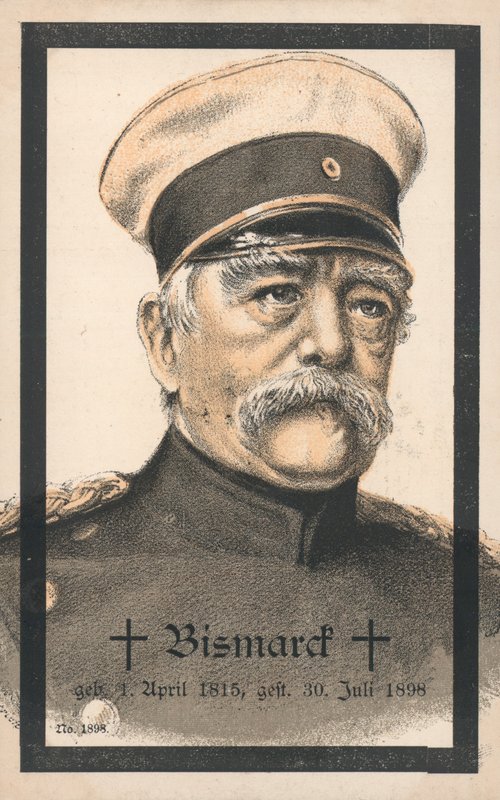 Otto von Bismarck (farge litho) av German School