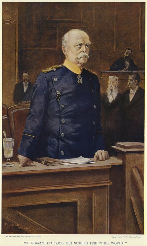 Otto von Bismarck under en tale til Riksdagen av German School