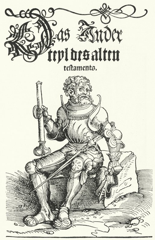 Side fra den første utgaven av Luthers gamle testamente (gravering) av German School