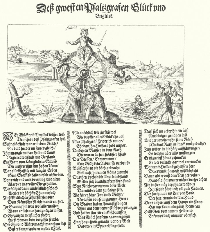 Brosjyre som håner vinterkongen, Frederick I av Böhmen, 1621 av German School