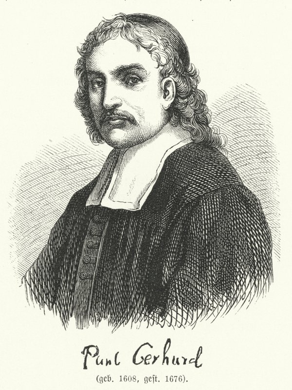 Paul Gerhardt , tysk luthersk teolog og hymnodist (gravering) av German School
