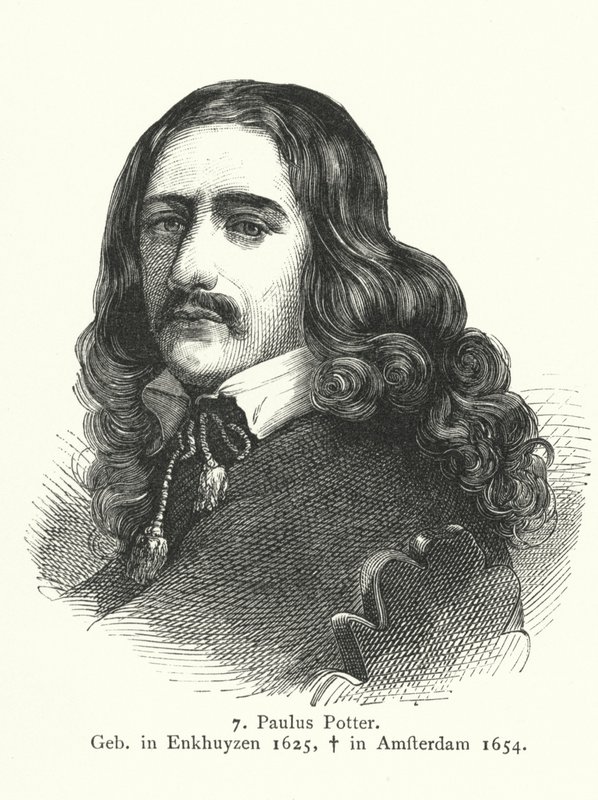 Paulus Potter , maler fra den nederlandske gullalderen (gravering) av German School