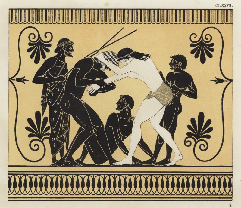 Peleus og Atalanta bryting av German School