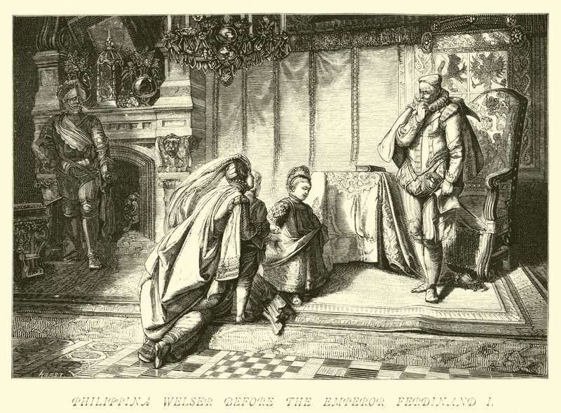 Philippina Welser før keiser Ferdinand I av German School