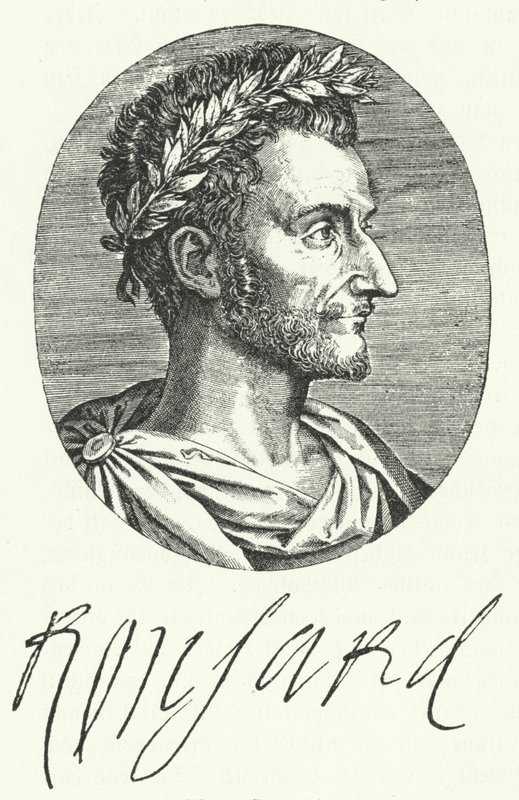 Pierre de Ronsard , fransk poet (gravering) av German School