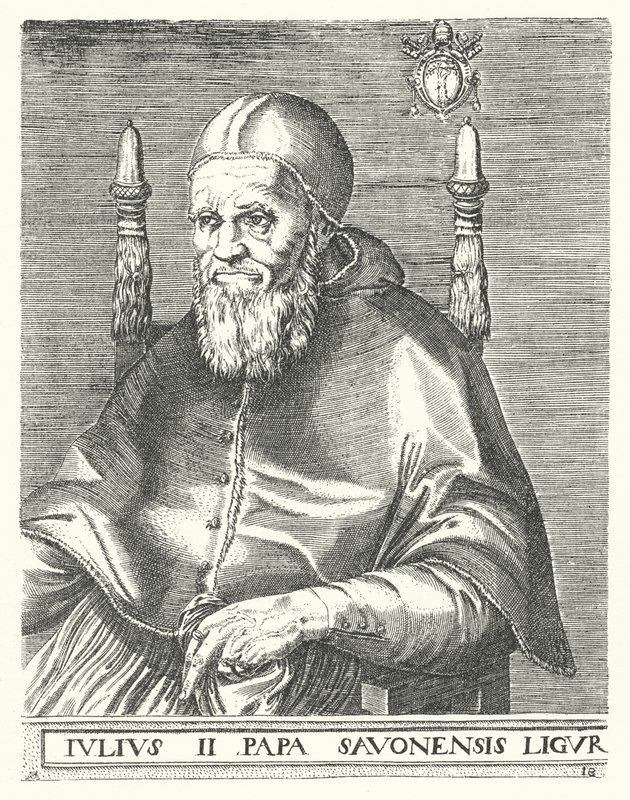 Pave Julius II (gravering) av German School