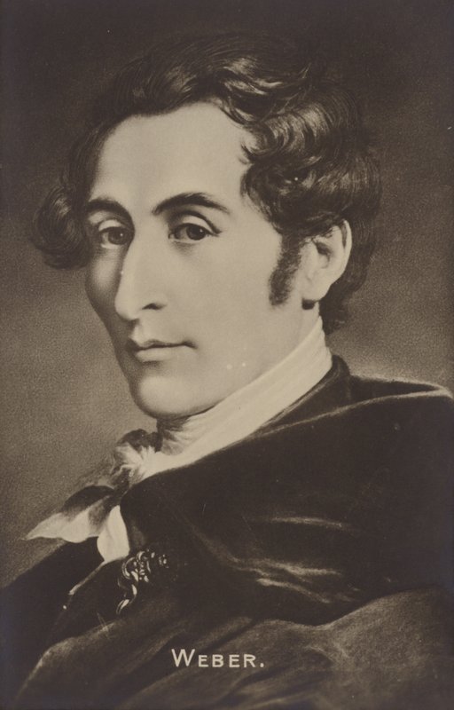 Portrett av Carl Maria von Weber av German School
