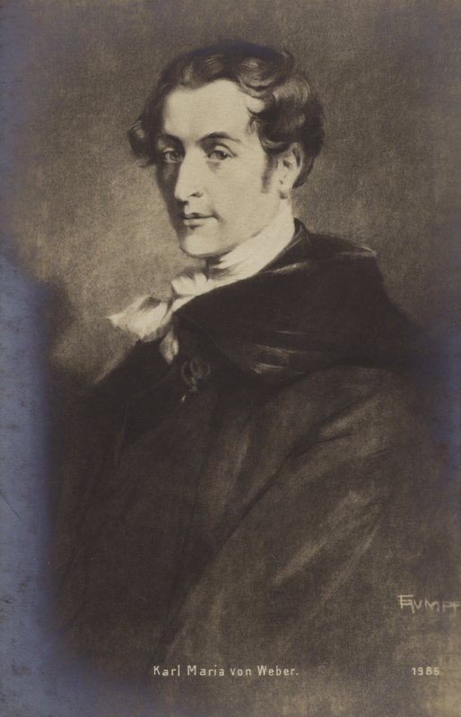 Portrett av Carl Maria von Weber av German School