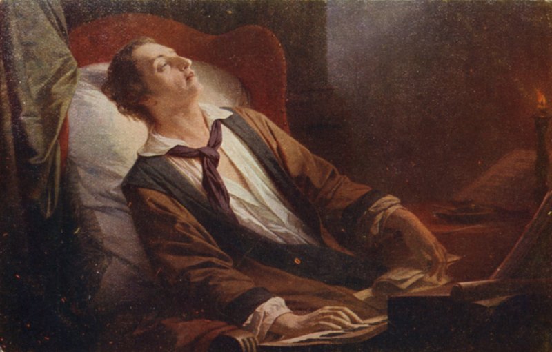 Portrett av Carl Maria von Weber av German School