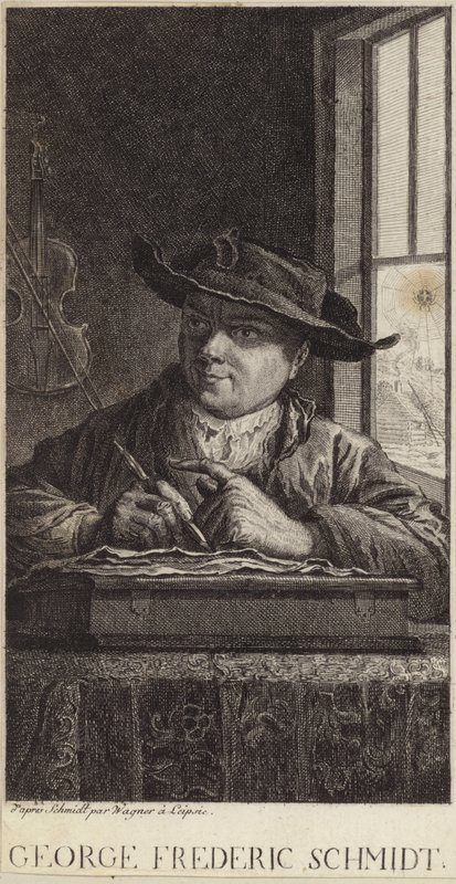 Portrett av George Frederic Schmidt av German School