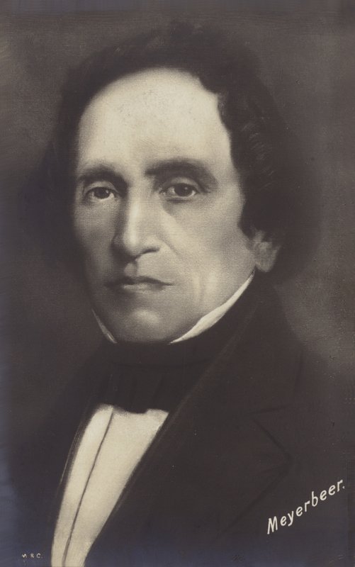 Portrett av Giacomo Meyerbeer av German School
