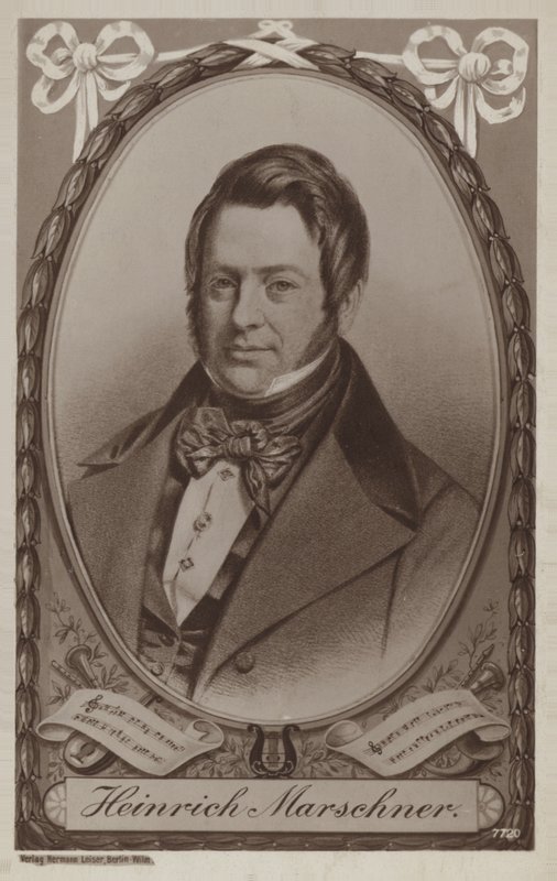 Portrett av Heinrich Marschner av German School