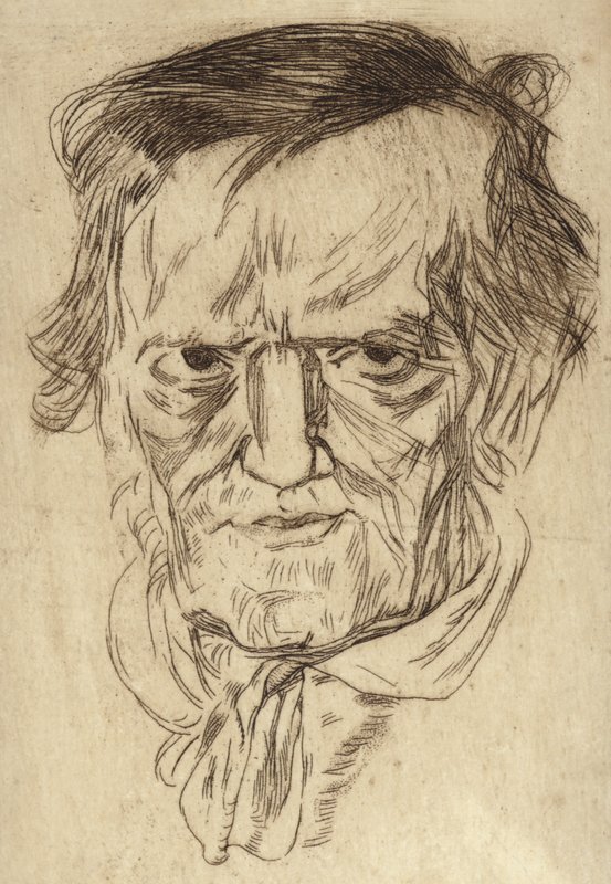 Portrett av Richard Wagner av German School
