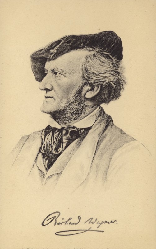 Portrett av Richard Wagner av German School
