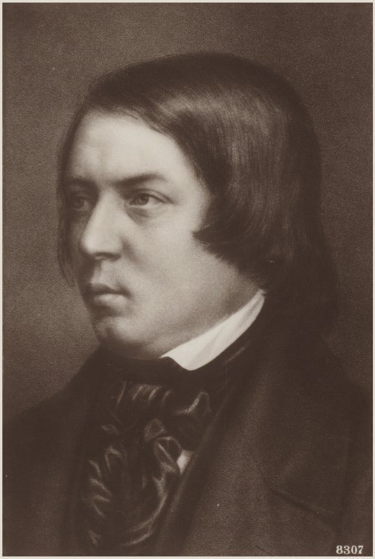 Portrett av Robert Schumann av German School