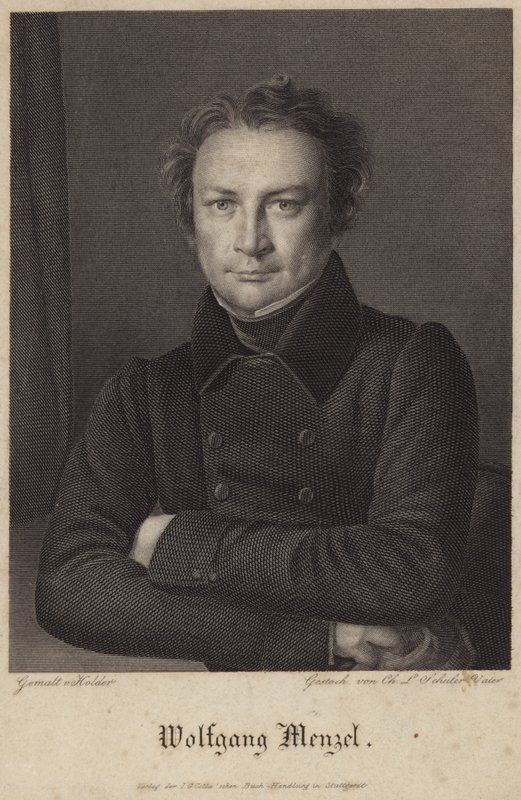 Portrett av Wolfgang Menzel av German School