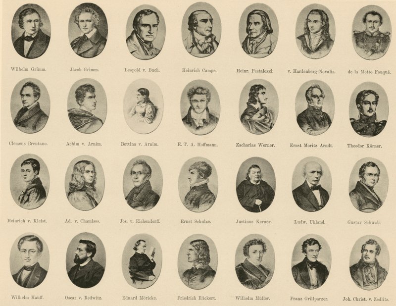 Portretter av kjente tyskere fra Knights of the German Spirit (litho) av German School