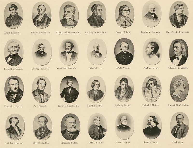 Portretter av kjente tyskere fra Knights of the German Spirit (litho) av German School