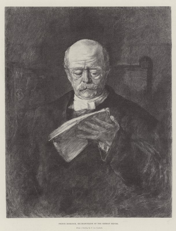 Prins Bismarck, eks-kansler for det tyske riket (gravering) av German School