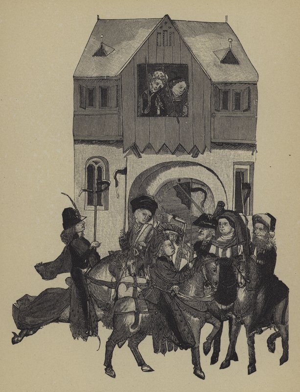 Prosesjon om morgenen etter investituren til Frederick I av huset til Hohenzollern som kurfyrst av Brandenburg av German School
