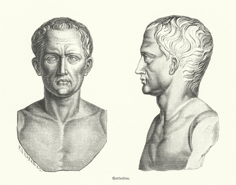 Quintus Hortensius , romersk politiker og orator (gravering) av German School