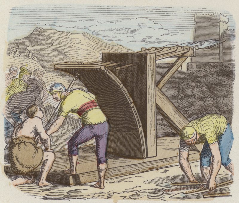 Roman ballista (farget gravering) av German School