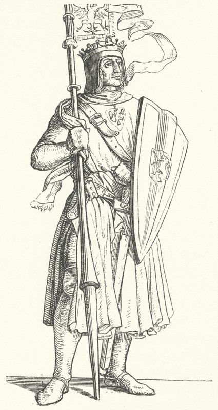 Rudolf av Habsburg, konge av Tyskland (gravering) av German School
