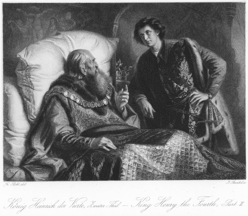 Scene fra kong Henrik den fjerde del II av German School
