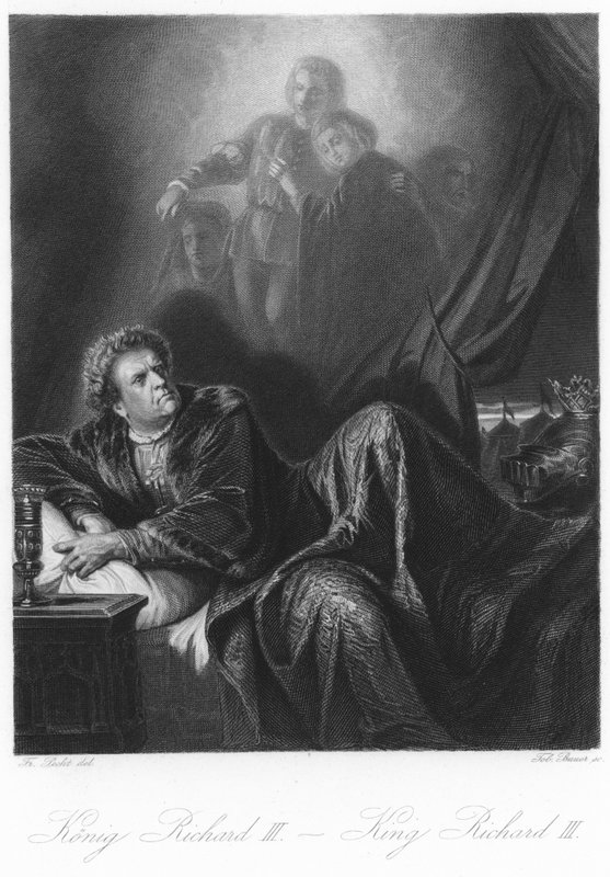 Scene fra kong Richard III av German School
