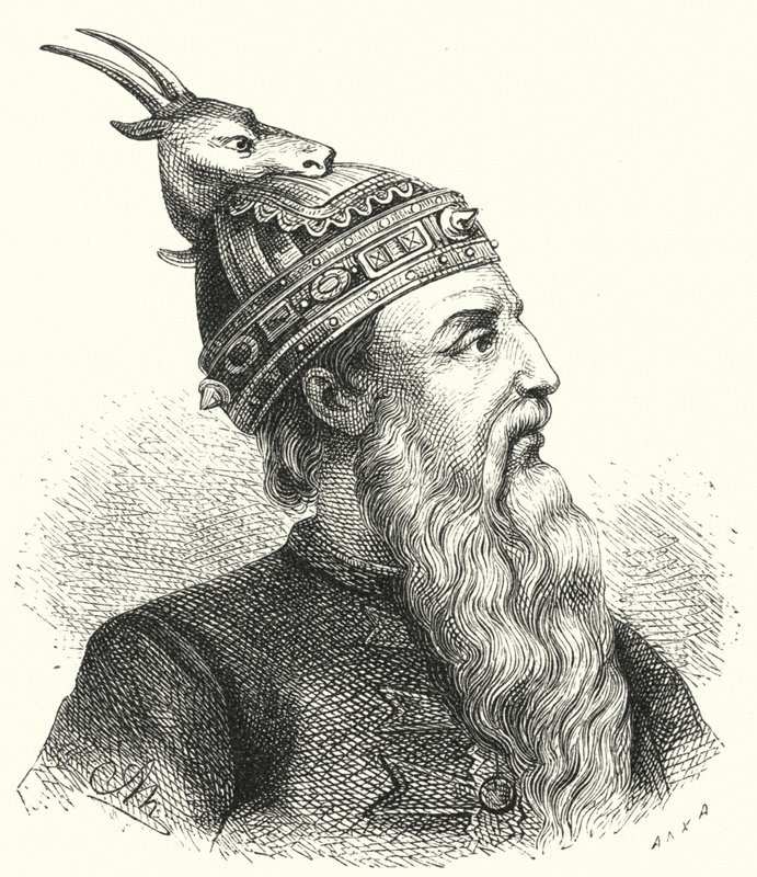 Skanderbeg , albansk adelsmann og militærsjef (gravering) av German School