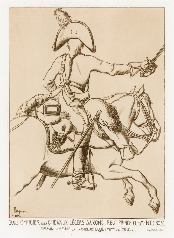 Underoffiser i Chevau-leger av Sachsen, regiment av prins Clement av German School