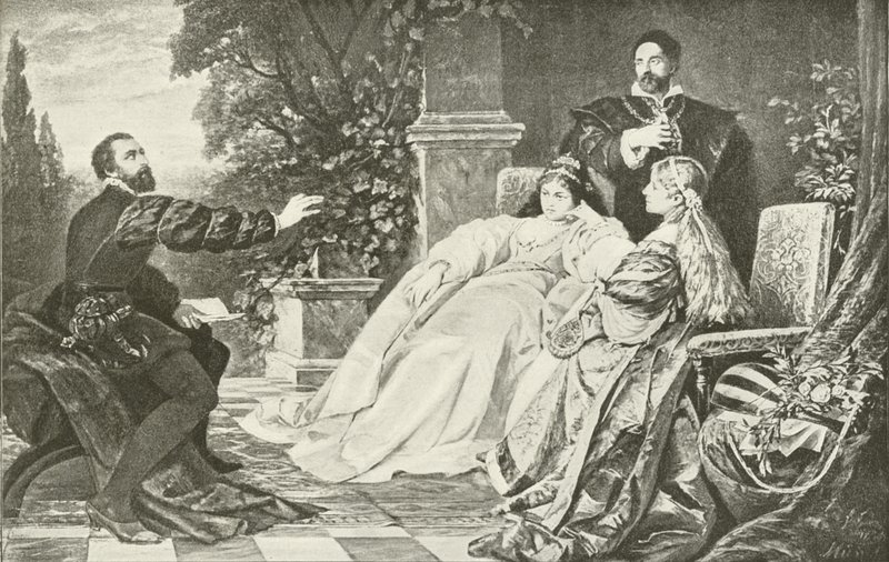 Tasso og de to eleanorene (gravyr) av German School
