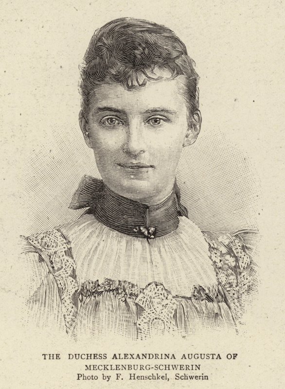 Hertuginnen Alexandrina Augusta av Mecklenburg-Schwerin av German School