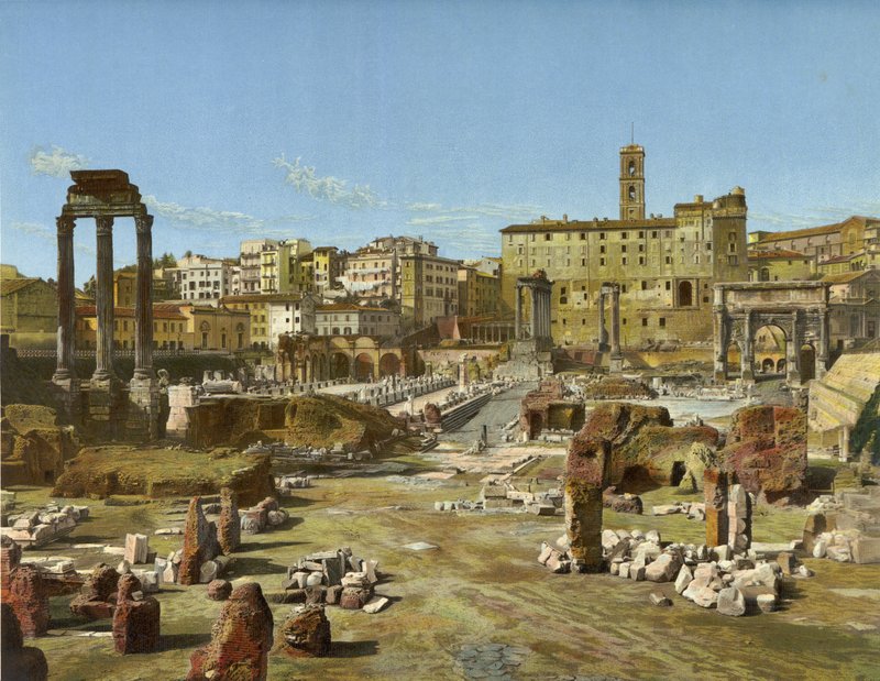 Forum Romanum, Roma (kromolitho) av German School
